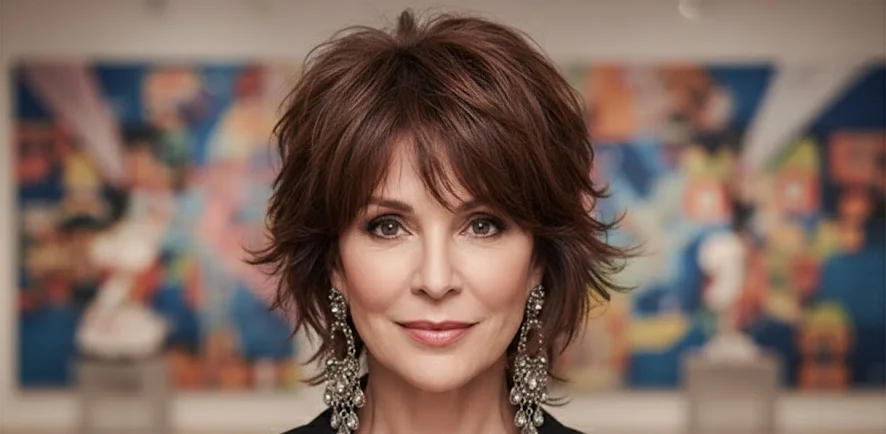 Choppy Layered Shag for Oval Faces