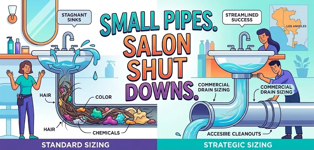 Skipping Proper Drain Sizing for a Salon Environment
