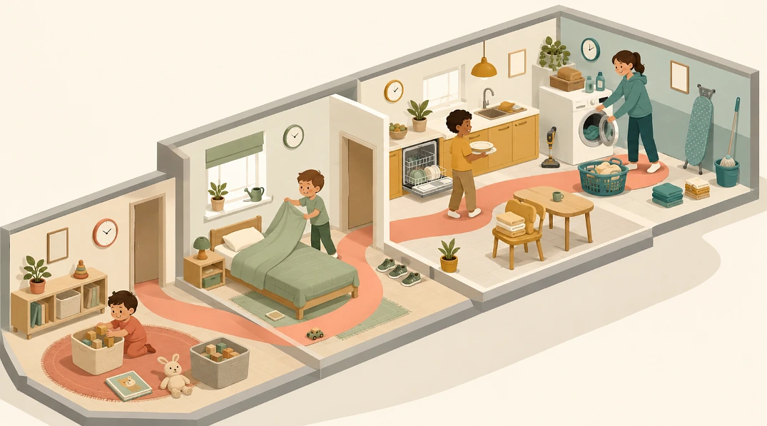 Every family member plays a role, and the role grows with the child rather than arriving all at once