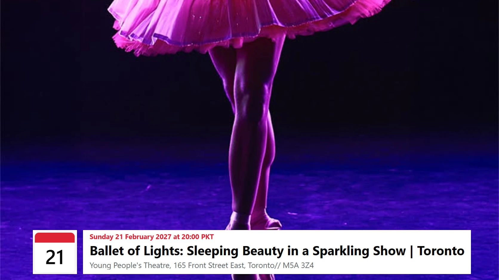 Ballet of Lights: Sleeping Beauty, Toronto, Feb 21 2027